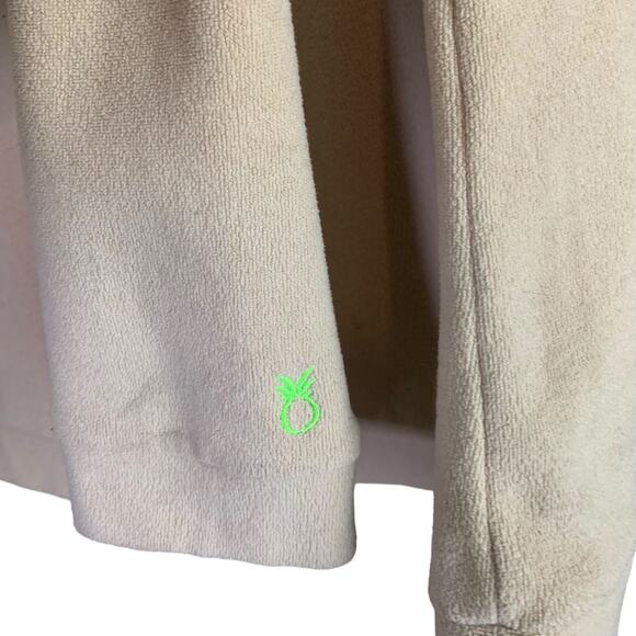 Dudley Stephens Sweater Womens Sz M Beige Park Slope Vello Fleece Turtleneck Top - Picture 6 of 10